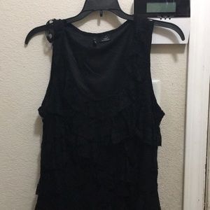 Sleeveless black top